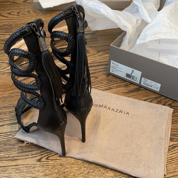 BCBGMAXAZRIA  Elen woven leg wrap gladiator size 8 - Picture 4 of 6